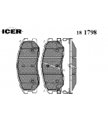 ICER - 181798 - Комплект тормозных колодок, диско