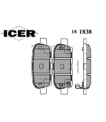 ICER 181838 Комплект тормозных колодок, диско