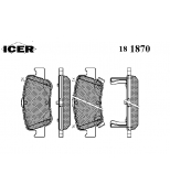 ICER - 181870 - Комплект тормозных колодок, диско