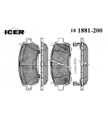 ICER - 181881200 - 181881200300001 Тормозные колодки дисковые