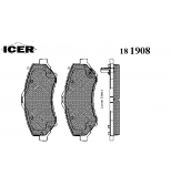 ICER - 181908 - К-кт колодки chr voyager iv/dod nitro/jeep wrangler ii/iii 3.3-3.8/2.8crd 06- пер