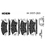 ICER 181957203 Колодки тормозные дисковые, комплект 181957-203