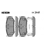 ICER 182045 Колодки дисковые передние