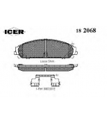 ICER - 182068 - Колодки диковые передние