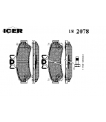 ICER - 182078 - Колодки дисковые задние