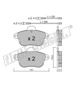 FRITECH - 1911 - Колодки тормозные дисковые передние PEUGEOT 605 ALL 91>,CITR