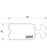 TEXTAR - 2020709 - Комплект тормозных колодок, диско