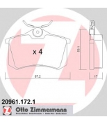 ZIMMERMANN - 209611721 - Комплект тормозных колодок, диско