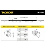 MONROE - ML5689 - Газовый упор капота