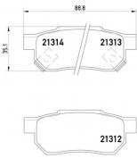 TEXTAR - 2131201 - Колодки торм. HONDA JAZZ 1,4 08- задние к-т