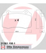 ZIMMERMANN - 213811501 - Тормозные колодки