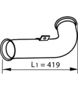 DINEX - 22156 - DIN22156_труба глушителя промежуточная !1-изг DAF XF95"