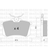 METELLI - 2201001 - Колодки тормозные задние дисковые к-кт AUDI/VW / PEUGEOT 307 / SEAT /FORD 13.0470-2894.2 - ceramic