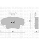 METELLI - 2201200 - Колодки тормозные передние к-кт RENAULT LOGAN/ CLIO (1991-1998)