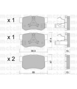 METELLI - 2201731 - Комплект тормозных колодок, диско