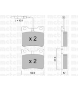 METELLI - 2201920 - Колодки тормозные задние дисковые к-кт PEUGEOT 406/605/607 /VITO с датчиком износа