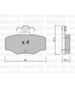 METELLI - 2201990 - Колодки тормозные задние дисковые к-кт NISSAN PRIMERA P10/P11/WP11