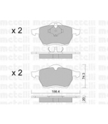 METELLI - 2202790 - Комплект тормозных колодок, диско