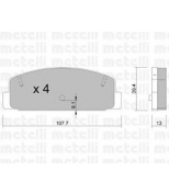 METELLI - 2203021 - Колодки тормозные задние дисковые к-кт MAZDA6/323/626 GD/GE