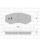 METELLI - 2205080 - Колодки тормозные передние к-кт CHEVROLET AVEO (2004>)