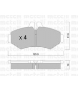 METELLI - 2205720 - Колодки тормозные задние дисковые к-кт MB SPRINTER 95>/VW LT 96>