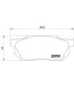 MINTEX - MDB1241 - Колодки торм.пер. Honda Civic (10.87-11.95)