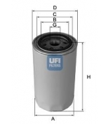 UFI 2346500 Фильтр масл.AUDI 80,A4,A6,A8/VW PASSAT 2.4,2.6,2.8L
