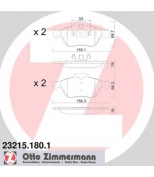 ZIMMERMANN - 232151801 - Колодки тормозные дисковые Renault