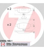ZIMMERMANN - 235521801 - Колодки тормозные
