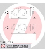 ZIMMERMANN - 236231701 - Комплект тормозных колодок, диско