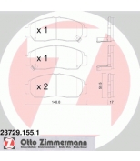 ZIMMERMANN - 237291551 - Комплект тормозных колодок, диско