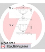 ZIMMERMANN - 237321701 - Комплект тормозных колодок, диско