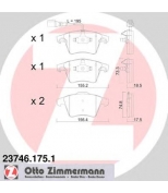ZIMMERMANN - 237461751 - Комплект тормозных колодок, диско