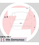 ZIMMERMANN - 238161601 - Комплект тормозных колодок, диско