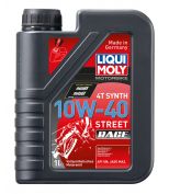 LIQUI MOLY 20753 Масло моторное синт. д/4-т.мотоц. Motorbike 4T Synth Street Race 10W-40 SN MA2 (1л)