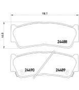 TEXTAR - 2448801 - Тормозные колодки. HYUNDAI SANTA FE 05> зад. к-т