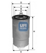 UFI - 2452801 - Фильтр топл.JEEP/CHRYSLER 2.8CRD 07-