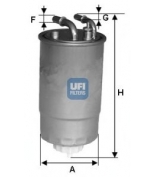 UFI - 24ONE02 - Топливный фильтр