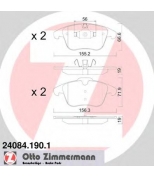 ZIMMERMANN - 240841901 - КОЛОДКА ТОРМОЗНАЯ ДИСКОВАЯ, КОМПЛЕКТ ПЕРЕДНИЙ