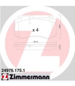 ZIMMERMANN - 249761751 - Комплект тормозных колодок  дисковый тормоз