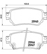 TEXTAR - 2596501 - Тормозные колодки задние Nissan X-Trail 13>