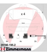 ZIMMERMANN - 291901952 - Колодки тормозные задние MERCEDES / VW mit Zubeh