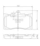 NIPPARTS - J3602111 - Колодки торм. TOYOTA GS300 / 430 LS430 02- пер.