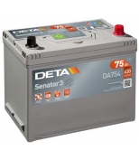 DETA - DA754 - Аккумулятор DETA SENATOR3 12 V 75 AH 630 A ETN 0(R+) Korean B1 272x170x225mm 18.9kg