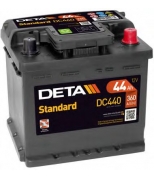 DETA - DC440 - Аккумулятор DETA STANDARD 12 V 44 AH 360 A ETN 0(R+) B13 207x175x190mm 11.9kg