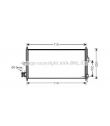 AVA - DN5270 - Радиатор кондиционера [690x300x16] / NISSAN Almera II [N16] 1,8 [M/A] 3/00-> ,Primera [P12] 1,8/2,0 [M/A] 3/02->