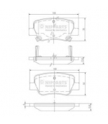 NIPPARTS - N3612042 - Колодки тормозные TOYOTA AVENSIS 09- задние