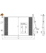 NRF - 35413 - Радиатор кондиционера: S60/S80/V70/XC70/98- /2.0/2.4/2.5/2.9/3.0
