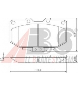 ABS - 37128 - Комплект тормозных колодок, диско