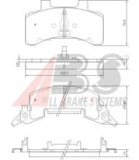 ABS - 38289 - Комплект тормозных колодок, дисковый тормоз